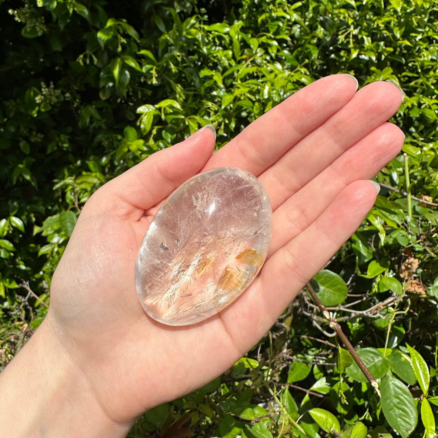 Clear Quartz Palm Stone