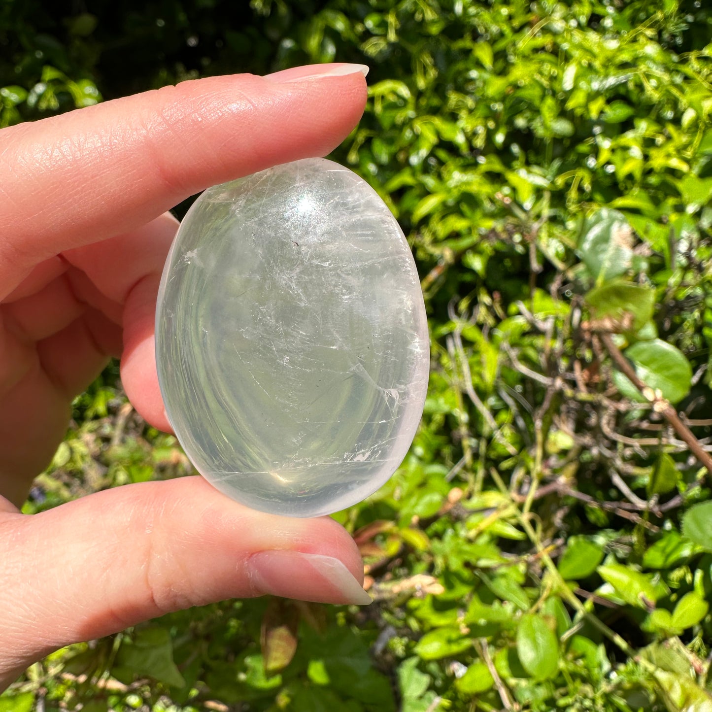 Clear Quartz Palm Stone