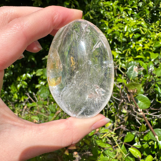 Clear Quartz Palm Stone
